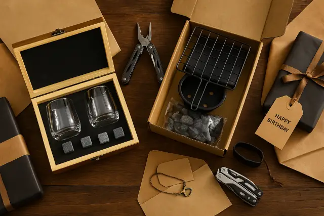 Best Birthday Gifts for Dad_WEBP Practical birthday gift ideas for dad including whiskey set and multitool