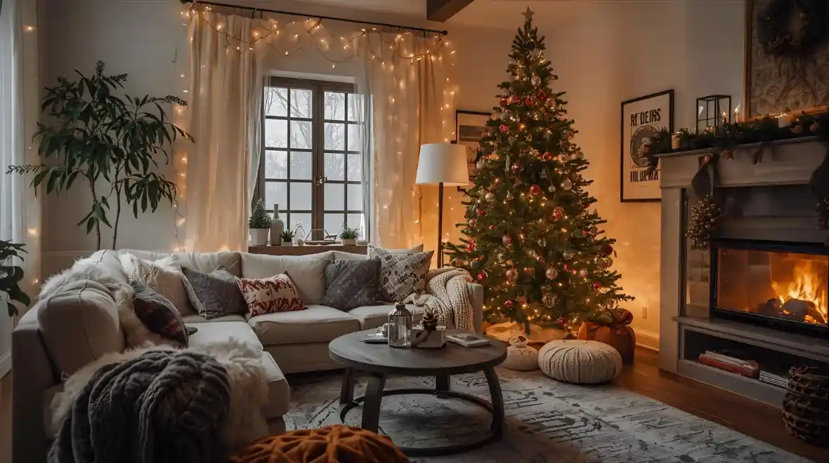 christmas decoration ideas for home with modern festive setup